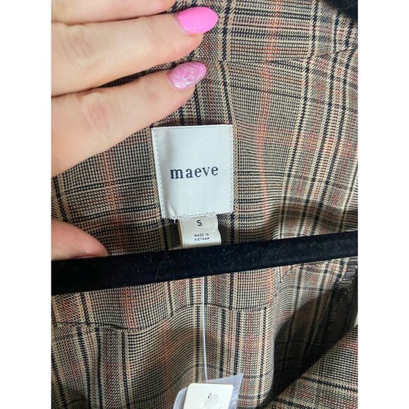 NWT Maeve Plaid Collared Vest-sz Small - Picture 9 of 10